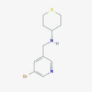 molecular formula C11H15BrN2S B6649069 N-[(5-bromopyridin-3-yl)methyl]thian-4-amine 