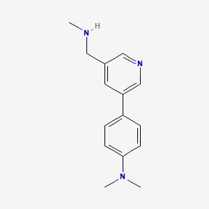 molecular formula C15H19N3 B6649131 N,N-dimethyl-4-[5-(methylaminomethyl)pyridin-3-yl]aniline 