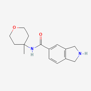 molecular formula C15H20N2O2 B6649310 N-(4-methyloxan-4-yl)-2,3-dihydro-1H-isoindole-5-carboxamide 