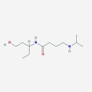 molecular formula C12H26N2O2 B6649312 N-(1-hydroxypentan-3-yl)-4-(propan-2-ylamino)butanamide 