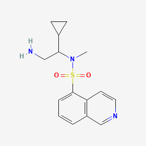 molecular formula C15H19N3O2S B6649603 N-(2-amino-1-cyclopropylethyl)-N-methylisoquinoline-5-sulfonamide 
