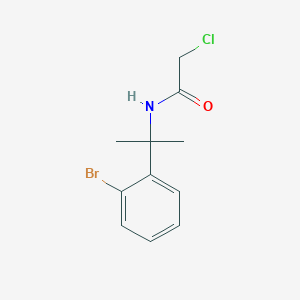 molecular formula C11H13BrClNO B6649668 N-[2-(2-bromophenyl)propan-2-yl]-2-chloroacetamide 