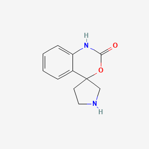 molecular formula C11H12N2O2 B6649767 spiro[1H-3,1-benzoxazine-4,3'-pyrrolidine]-2-one 