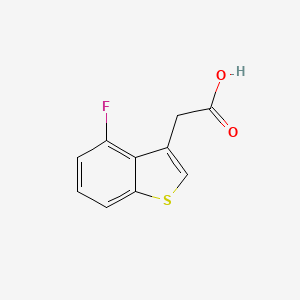 molecular formula C10H7FO2S B6649779 2-(4-Fluoro-1-benzothiophen-3-yl)acetic acid 