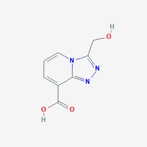 molecular formula C8H7N3O3 B6649853 3-(Hydroxymethyl)-[1,2,4]triazolo[4,3-a]pyridine-8-carboxylic acid 
