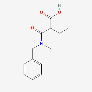 molecular formula C13H17NO3 B6649908 2-[Benzyl(methyl)carbamoyl]butanoic acid 