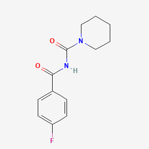 molecular formula C13H15FN2O2 B6649979 N-(4-fluorobenzoyl)piperidine-1-carboxamide 
