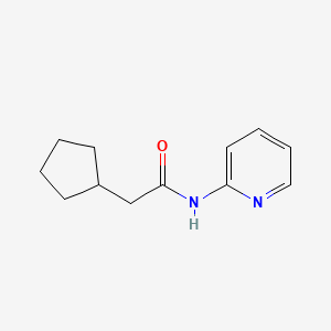 molecular formula C12H16N2O B6650022 2-cyclopentyl-N-pyridin-2-ylacetamide 