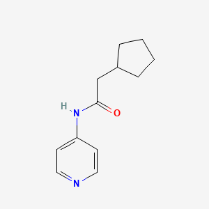 molecular formula C12H16N2O B6650027 2-cyclopentyl-N-pyridin-4-ylacetamide 