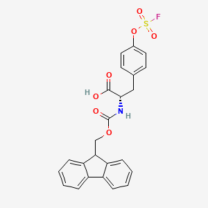 molecular formula C24H20FNO7S B6650051 (2S)-2-({[(9H-fluoren-9-yl)methoxy]carbonyl}amino)-3-{4-[(fluorosulfonyl)oxy]phenyl}propanoic acid 