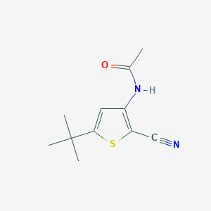 molecular formula C11H14N2OS B6650102 N-(5-tert-butyl-2-cyanothiophen-3-yl)acetamide 