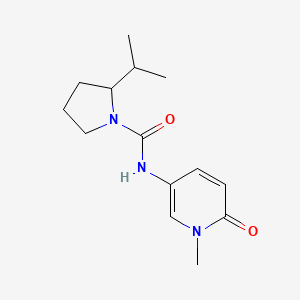 molecular formula C14H21N3O2 B6650119 N-(1-methyl-6-oxopyridin-3-yl)-2-propan-2-ylpyrrolidine-1-carboxamide 