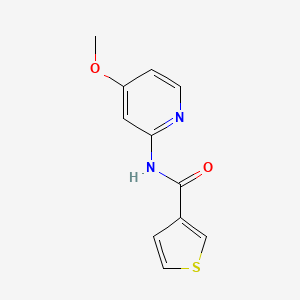 molecular formula C11H10N2O2S B6650155 N-(4-methoxypyridin-2-yl)thiophene-3-carboxamide 