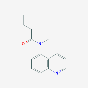 molecular formula C14H16N2O B6650169 N-methyl-N-quinolin-5-ylbutanamide 