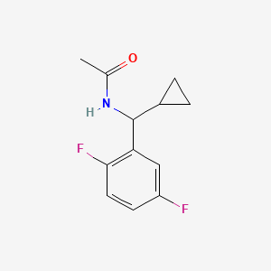 molecular formula C12H13F2NO B6650202 N-[cyclopropyl-(2,5-difluorophenyl)methyl]acetamide 