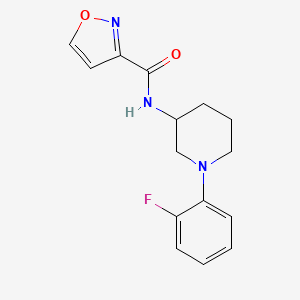 molecular formula C15H16FN3O2 B6650210 N-[1-(2-fluorophenyl)piperidin-3-yl]-1,2-oxazole-3-carboxamide 