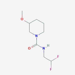 molecular formula C9H16F2N2O2 B6650219 N-(2,2-difluoroethyl)-3-methoxypiperidine-1-carboxamide 