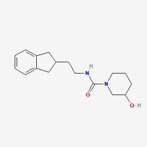 molecular formula C17H24N2O2 B6650253 N-[2-(2,3-dihydro-1H-inden-2-yl)ethyl]-3-hydroxypiperidine-1-carboxamide 