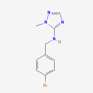 molecular formula C10H11BrN4 B6650267 N-[(4-bromophenyl)methyl]-2-methyl-1,2,4-triazol-3-amine 