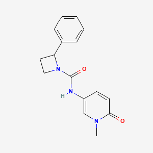 molecular formula C16H17N3O2 B6650283 N-(1-methyl-6-oxopyridin-3-yl)-2-phenylazetidine-1-carboxamide 