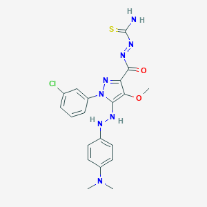 N-carbamothioylimino-1-(3-chlorophenyl)-5-[2-[4-(dimethylamino)phenyl]hydrazinyl]-4-methoxypyrazole-3-carboxamide