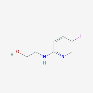 molecular formula C7H9IN2O B6650645 2-[(5-Iodo-2-pyridinyl)amino]ethanol 
