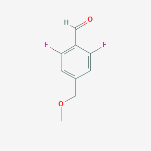 molecular formula C9H8F2O2 B6650653 2,6-Difluoro-4-(methoxymethyl)benzaldehyde 