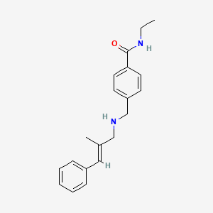 molecular formula C20H24N2O B6650677 N-ethyl-4-[[[(E)-2-methyl-3-phenylprop-2-enyl]amino]methyl]benzamide 