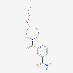 molecular formula C17H24N2O3 B6651032 3-(4-Propoxyazepane-1-carbonyl)benzamide 