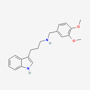 molecular formula C20H24N2O2 B6651037 N-[(3,4-dimethoxyphenyl)methyl]-3-(1H-indol-3-yl)propan-1-amine 