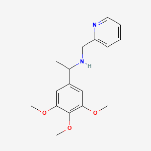molecular formula C17H22N2O3 B6651116 N-(pyridin-2-ylmethyl)-1-(3,4,5-trimethoxyphenyl)ethanamine 