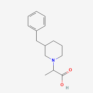 molecular formula C15H21NO2 B6651408 2-(3-Benzylpiperidin-1-yl)propanoic acid 