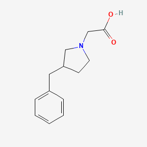 molecular formula C13H17NO2 B6651624 2-(3-Benzylpyrrolidin-1-yl)acetic acid 
