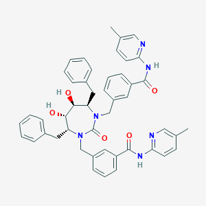 Benzamide, 3,3'-(((4R,5S,6S,7R)-tetrahydro-5,6-dihydroxy-2-oxo-4,7-bis(phenylmethyl)-1H-1,3-diazepine-1,3(2H)-diyl)bis(methylene))bis(N-(5-methyl-2-pyridinyl)-