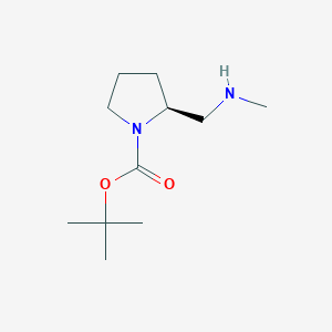 molecular formula C11H22N2O2 B066545 (S)-Tert-butyl 2-((methylamino)methyl)pyrrolidine-1-carboxylate CAS No. 191231-58-0