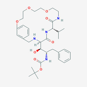 (1'S,2'S,9S,15R)-15-(2'-(((1,1-Dimethylethoxy)carbonyl)amino)-1'-hydroxy-3'-phenylprop-1'-yl)-12-(1-methylethyl)-10,13,16-triaza-1,4,7-trioxa-11,14-dioxo(17)metacyclophane