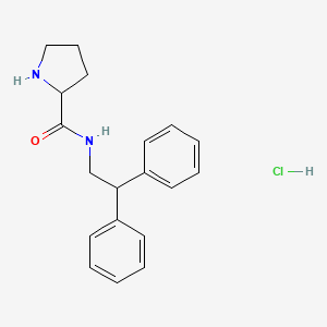 molecular formula C19H23ClN2O B6657894 N-(2,2-diphenylethyl)pyrrolidine-2-carboxamide;hydrochloride 