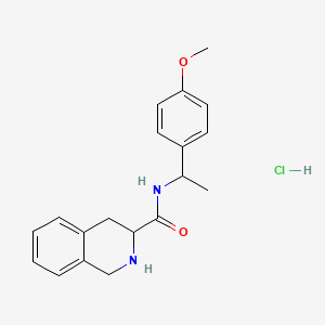 molecular formula C19H23ClN2O2 B6657919 N-[1-(4-methoxyphenyl)ethyl]-1,2,3,4-tetrahydroisoquinoline-3-carboxamide;hydrochloride 