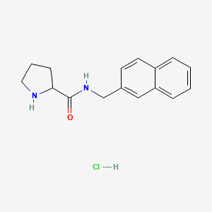 molecular formula C16H19ClN2O B6657928 N-(naphthalen-2-ylmethyl)pyrrolidine-2-carboxamide;hydrochloride 