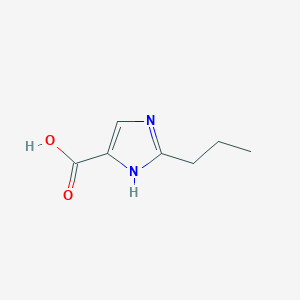 molecular formula C7H10N2O2 B066585 2-Propyl-1H-imidazole-4-carboxylic acid CAS No. 172875-52-4