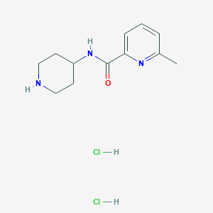 molecular formula C12H19Cl2N3O B6659543 6-methyl-N-(piperidin-4-yl)pyridine-2-carboxamide dihydrochloride 