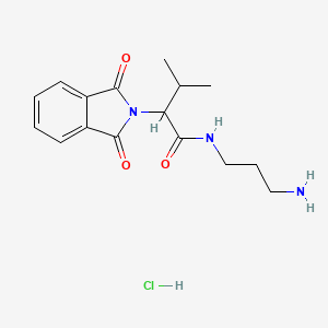 molecular formula C16H22ClN3O3 B6659578 N-(3-aminopropyl)-2-(1,3-dioxoisoindol-2-yl)-3-methylbutanamide;hydrochloride 