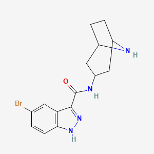 molecular formula C15H17BrN4O B6659731 N-(8-azabicyclo[3.2.1]octan-3-yl)-5-bromo-1H-indazole-3-carboxamide 