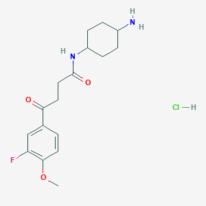molecular formula C17H24ClFN2O3 B6659800 N-(4-aminocyclohexyl)-4-(3-fluoro-4-methoxyphenyl)-4-oxobutanamide;hydrochloride 