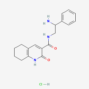 molecular formula C18H22ClN3O2 B6659893 N-(2-amino-2-phenylethyl)-2-oxo-5,6,7,8-tetrahydro-1H-quinoline-3-carboxamide;hydrochloride 