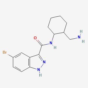molecular formula C15H19BrN4O B6660076 N-[2-(aminomethyl)cyclohexyl]-5-bromo-1H-indazole-3-carboxamide 