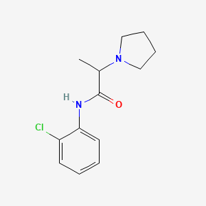 molecular formula C13H17ClN2O B6660273 N-(2-chlorophenyl)-2-pyrrolidin-1-ylpropanamide 