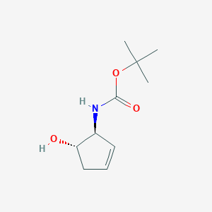 Carbamic acid, (5-hydroxy-2-cyclopenten-1-yl)-, 1,1-dimethylethyl ester, (1S-