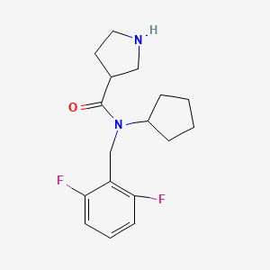 molecular formula C17H22F2N2O B6660382 N-cyclopentyl-N-[(2,6-difluorophenyl)methyl]pyrrolidine-3-carboxamide 