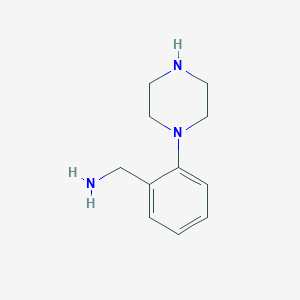 molecular formula C11H17N3 B066608 (2-(哌嗪-1-基)苯基)甲胺 CAS No. 190017-89-1
